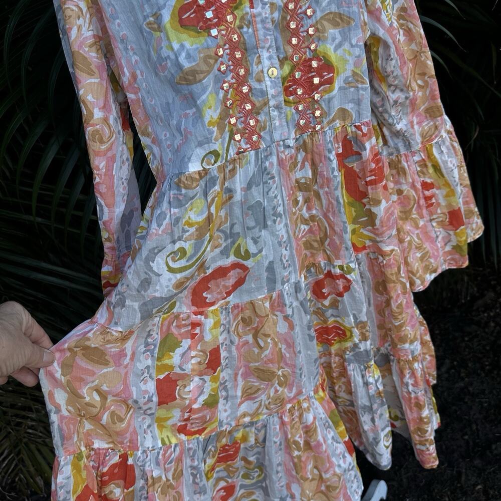 Sweet Magnolia Women XL cottage core Dress BOHO All embellishments present - Picture 8 of 16